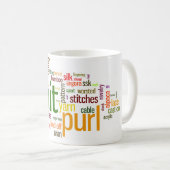 Mug Lexique de tricot de maille de Knit pour des (Devant droit)