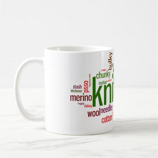 Mug Lexique de tricot de maille de Knit pour des (Gauche)
