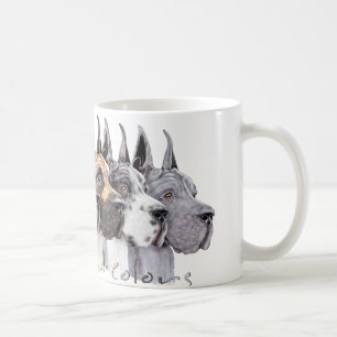 Mug L'exposition de great dane colore le groupe