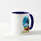 Mug L'Express polaire | Arrivée du train encadré de va (Devant droit)