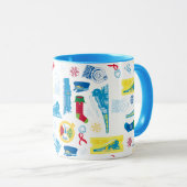 Mug L'Express polaire | Motif d'icône de Noël (Devant droit)