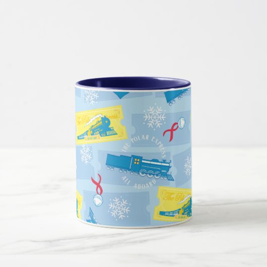Mug L'Express polaire | Retro Train & Ticket Motif (Centre)