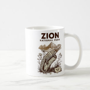 Mug Lézard à collier du parc national de Zion rétro Ca