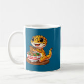 Mug Lézard drôle reptile gecko léopard mangeant Ramen  (Gauche)