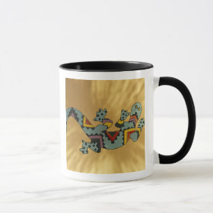 Mug lézard gecko peint sur un mur, Tucson, Arizona,