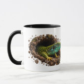 Mug Lézard vert hideux rocheux faune (Gauche)