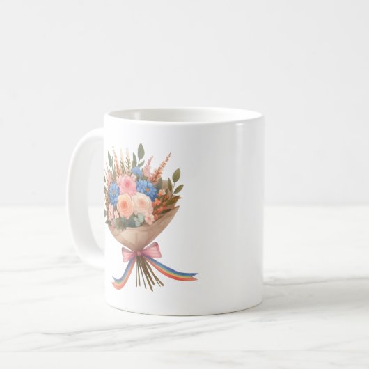 Mug Lgbt bouquet de fleurs (Devant gauche)