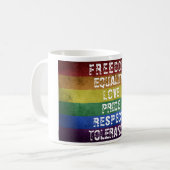 Mug LGBT Pride Moderne Arc-en-ciel (Devant gauche)