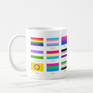 Mug LGBT QIA Pride 9 x DRAPEAUX Rainbow Awareness Chic