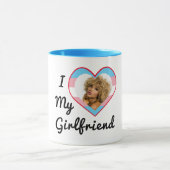 Mug LGBT Trans Pride Photo personnalisée J'aime ma pet (Centre)