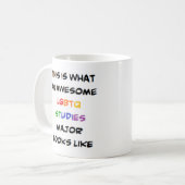 Mug lgbtq études majeure, génial (Devant gauche)