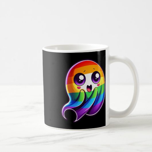 Mug Lgbtq Ghost Rainbow Gay pride Funny (Droite)