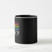 Mug LGBTQ Harris Walz Élection du drapeau américain 20 (Centre)