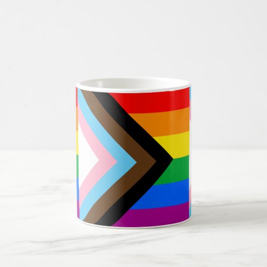 Mug LGBTQ+ Indicateur de fierté de progrès (Centre)