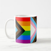 Mug LGBTQ+ Indicateur de fierté de progrès (Gauche)