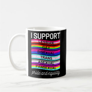 Mug LGBTQ Je soutiens les bisexuels transexuels pansex