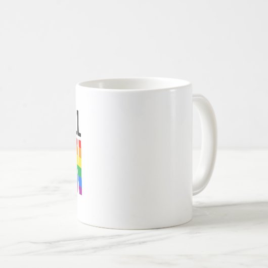 Mug LGBTQ Nous sommes tous humains (Devant droit)