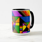 Mug LGBTQ+ POC Rainbow Pride Abstraite géométrique (Devant droit)