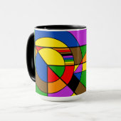 Mug LGBTQ+ POC Rainbow Pride Abstraite géométrique (Devant gauche)