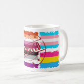 Mug LGBTQ Prière Mois Rayures Indicateurs (Devant droit)