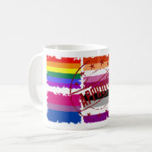 Mug LGBTQ Prière Mois Rayures Indicateurs (Devant gauche)