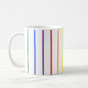 Mug LGBTQIA Gay pride 6 Stripe Arc-en-ciel Ticking Str