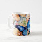 Mug L'harmonie de la nature : papillon & T-shirt fleur (Devant gauche)