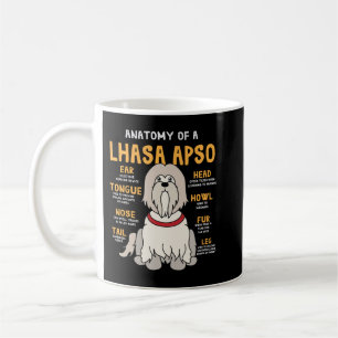 Mug Lhasa Apso Anatomie drôle Chien Maman Papa Cadeau 