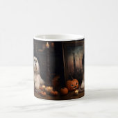 Mug Lhasa Apso Citrouilles Halloween Épouvantable (Centre)