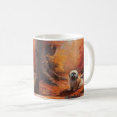 Mug Lhassa Apso à l'automne Leaves automne Inspire (Devant droit)