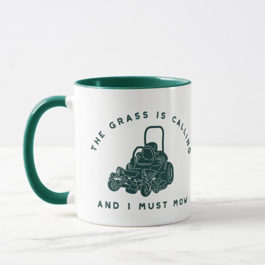 Mug L'herbe appelle et je dois mow drôle (Gauche)