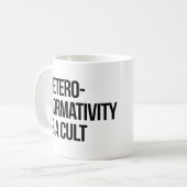 Mug L'hétéronormativité est un culte (Devant gauche)