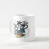 Mug L'Heure De La Plage, Surf Sur La Plage (Devant gauche)