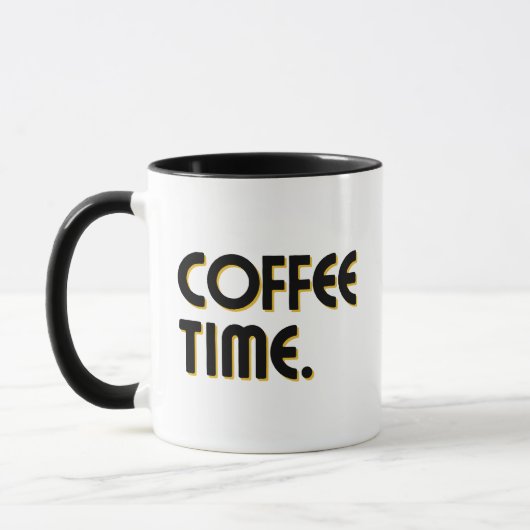 Mug L'heure du café | Simple Café Quotidien Minimalist (Gauche)