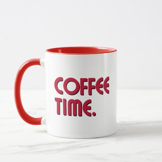 Mug L'heure du café | Simple café quotidien minimalist (Gauche)