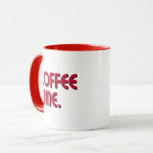 Mug L'heure du café | Simple café quotidien minimalist (Devant gauche)