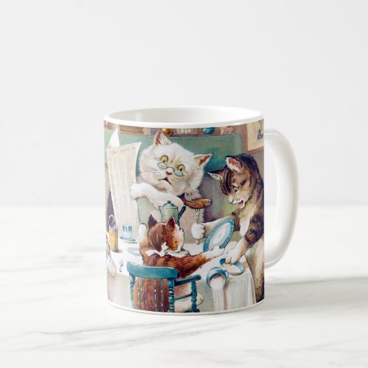 Mug L'heure du petit-déjeuner des chats, Louis Wain (Devant droit)
