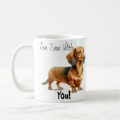 Mug L'heure du thé avec vous ! Dachshund Mignon (Gauche)