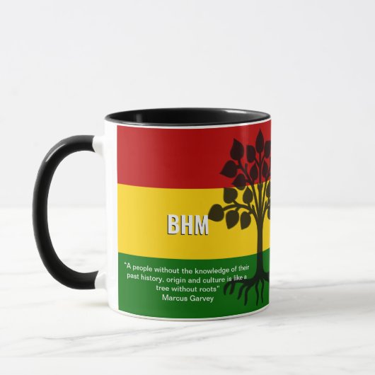 Mug L'histoire noire compte MONOGRAM Marcus Garvey BHM (Gauche)