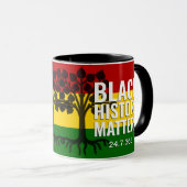Mug L'histoire noire compte MONOGRAM Marcus Garvey BHM (Devant droit)