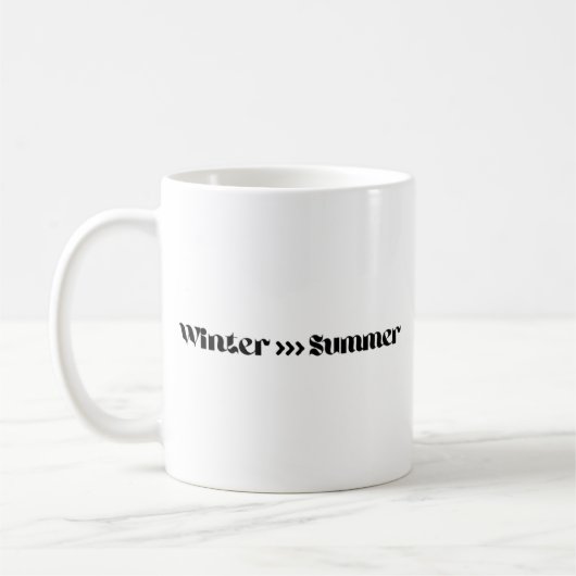 Mug L'hiver est meilleur que l'été (Gauche)
