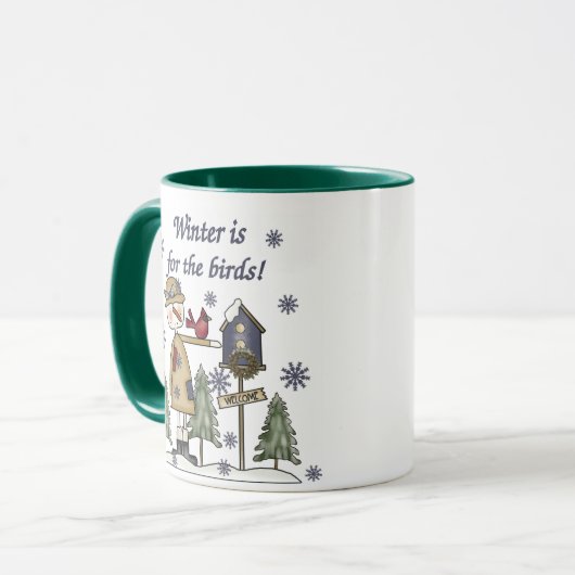 Mug L'hiver est pour les oiseaux (Devant gauche)