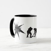 Mug L'hockey noir et blanc n'attaque aucun minimum ou (Devant gauche)
