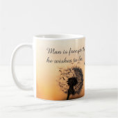 Mug L'homme est libre Citation Voltaire (Gauche)
