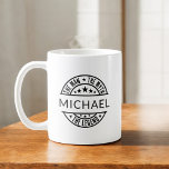 Mug L'Homme Le Mythe La Légende Nom Personnalisé<br><div class="desc">Célébrez la légende de votre vie avec la tasse à café "L'homme, le mythe, la légende" ! Personnalisez-le avec leur nom pour un cadeau unique et humoristique, parfait pour siroter un café ou un thé le matin. Fabriquée en céramique durable, cette tasse présente un texte audacieux et un design élégant,...</div>