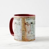 Mug L'HOMME VITRUVIEN - Parchemin antique (Devant gauche)