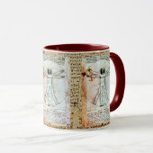 Mug L'HOMME VITRUVIEN - Parchemin antique (Devant droit)