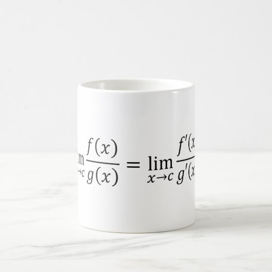 Mug L'Hopital's Rule - Math And Calculus Basics T-Shir (Centre)