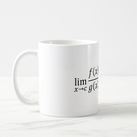 Mug L'Hopital's Rule - Math And Calculus Basics T-Shir (Gauche)