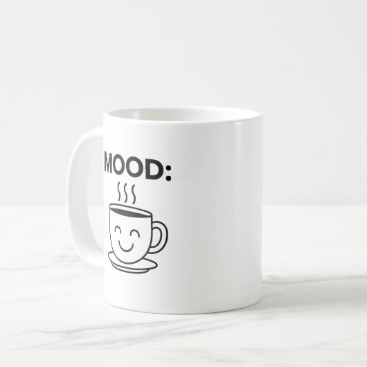 Mug L'humeur bouchée—Visage souriant (Devant gauche)